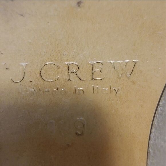 J. Crew Brown Leather Wedge Sandal Size 9 - Picture 10 of 11